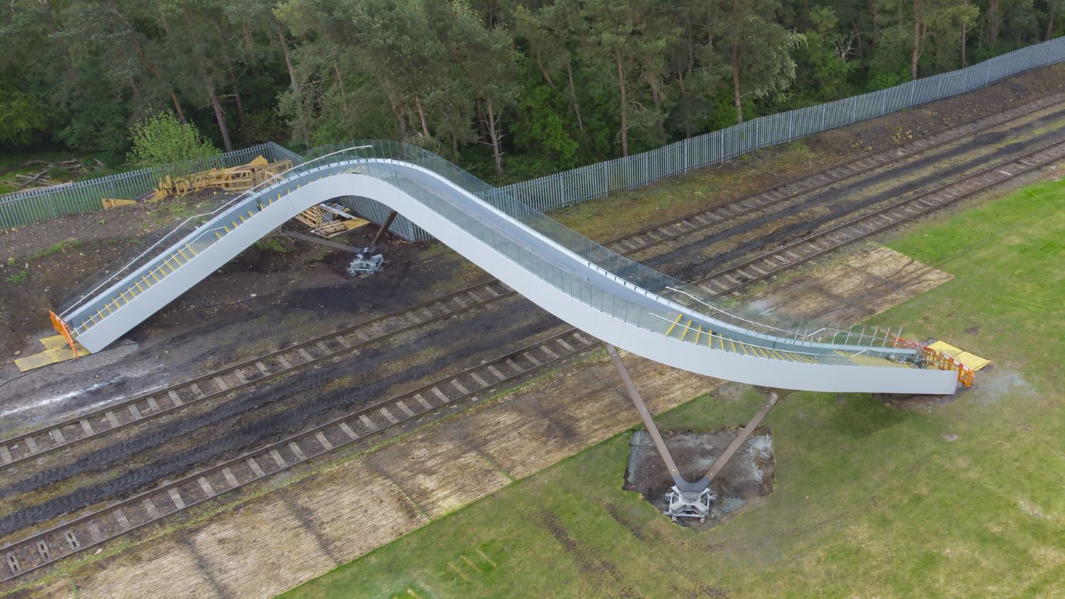 Network Rail unveils new circular footbridge design Scottish